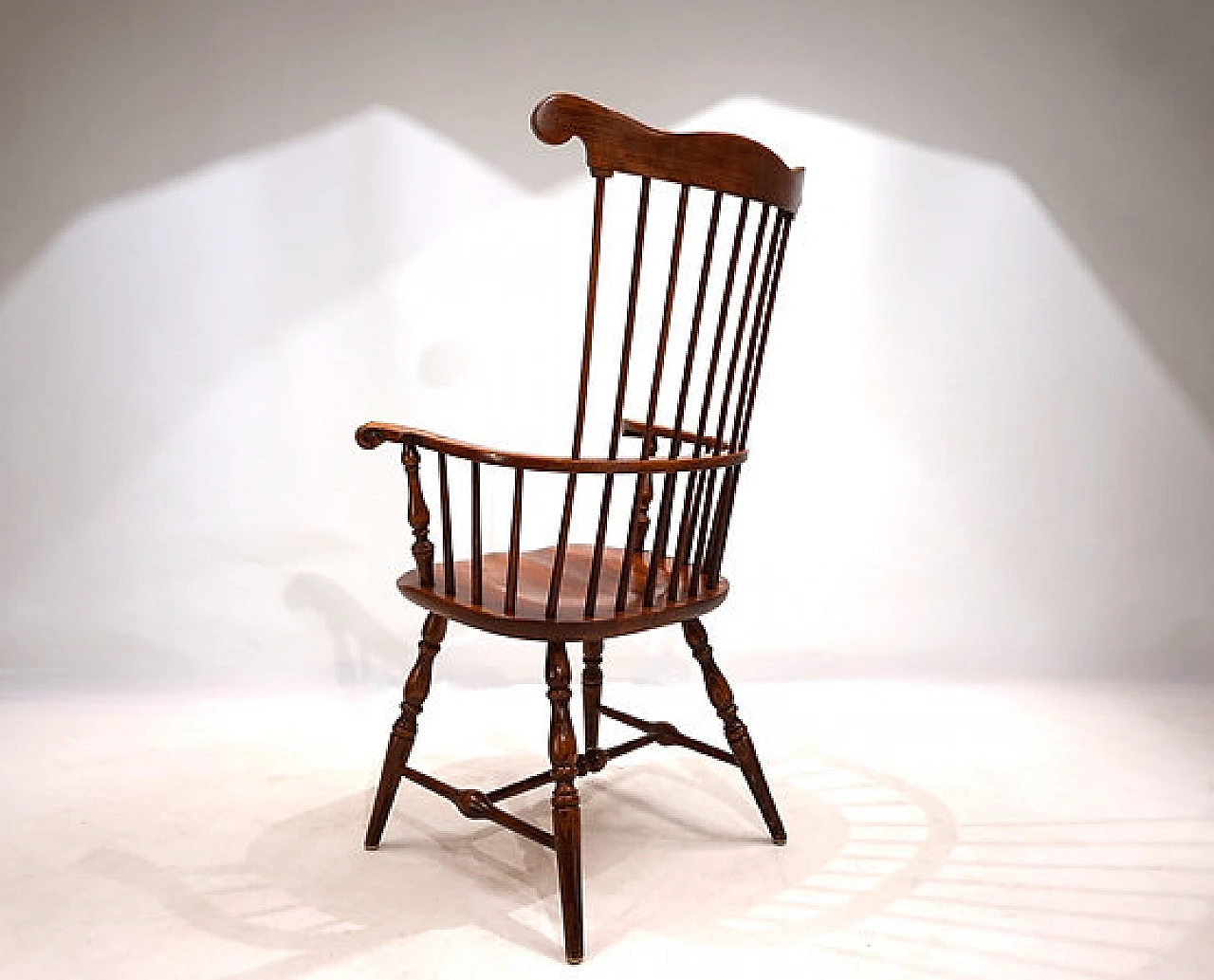 Poltrona da capitano Windsor in olmo, fine '800 9