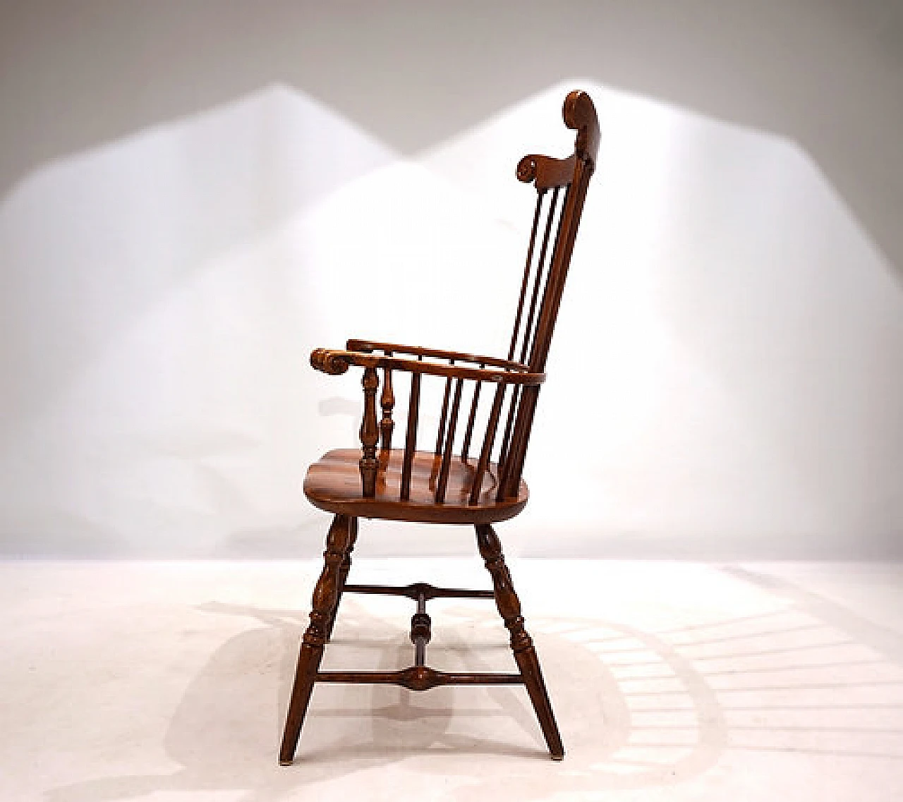 Poltrona da capitano Windsor in olmo, fine '800 11