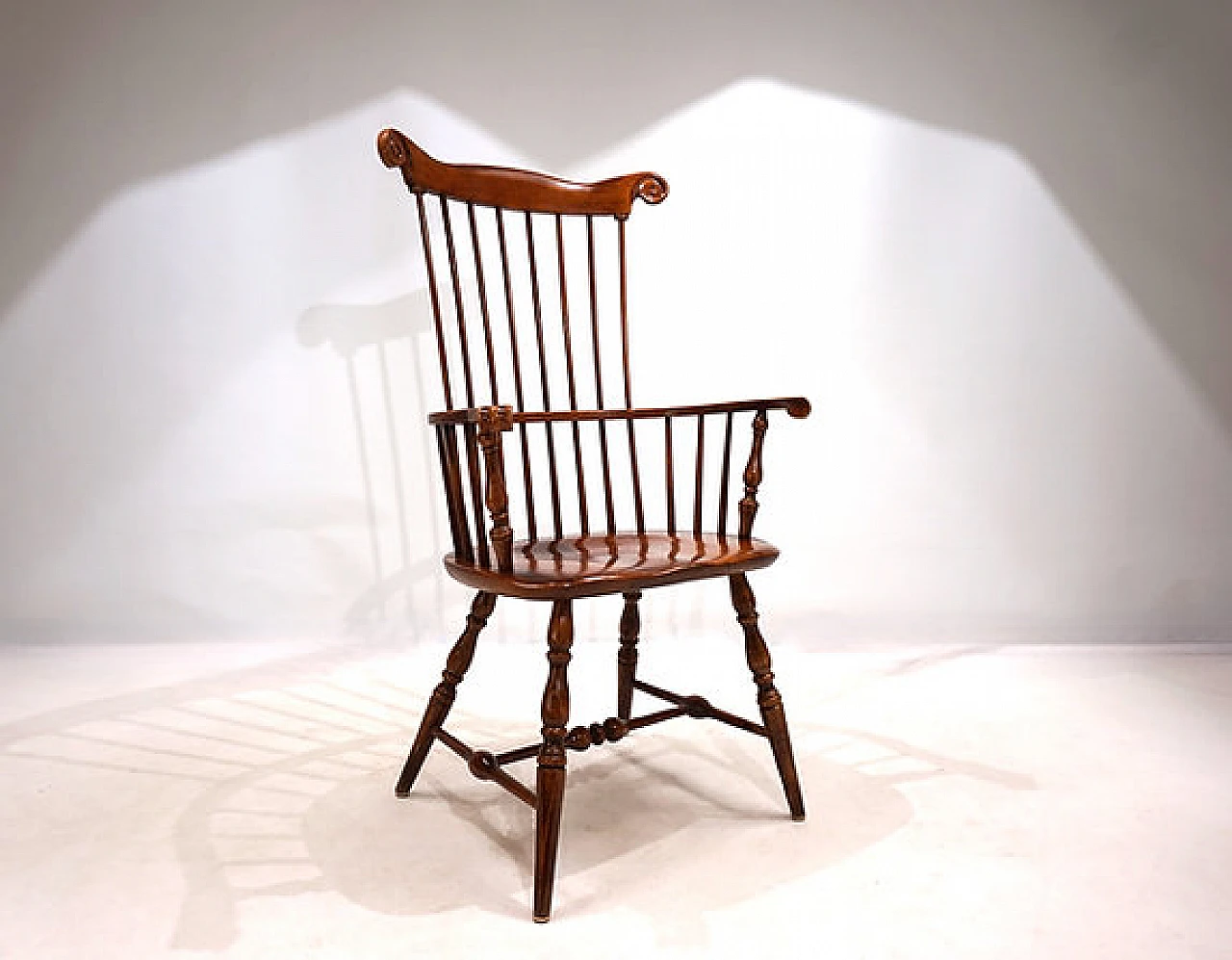 Poltrona da capitano Windsor in olmo, fine '800 15