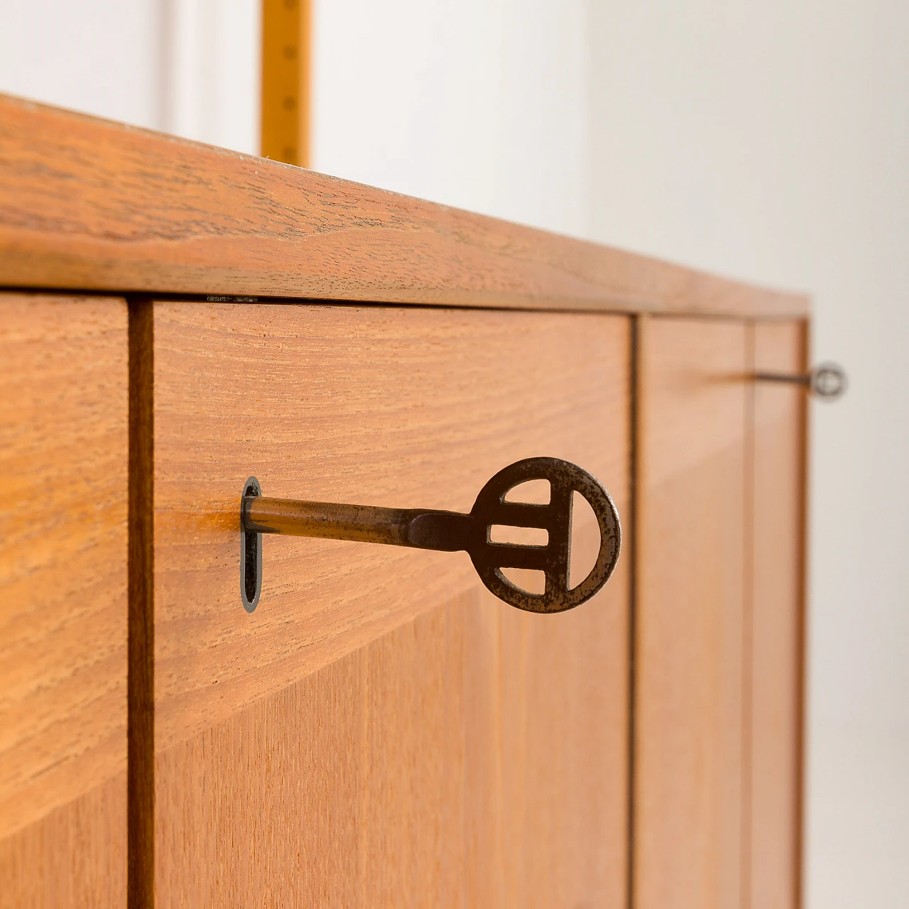 Scandinavian two-bay teak bookcase, 1970s 14