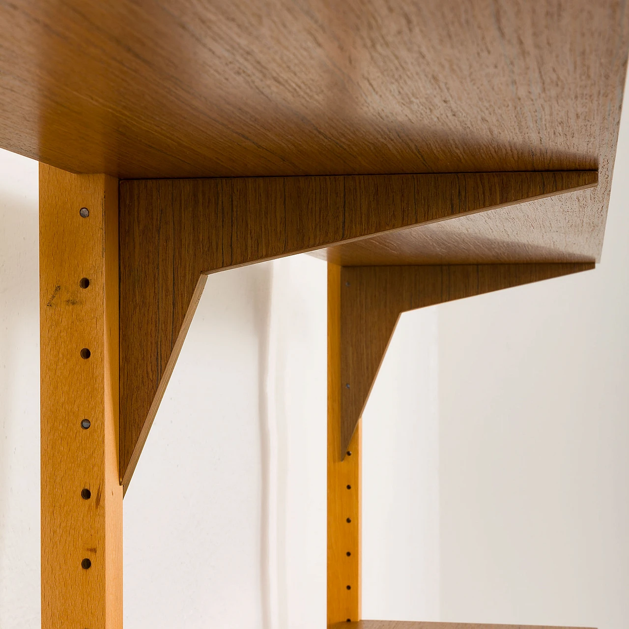 Scandinavian two-bay teak bookcase, 1970s 21