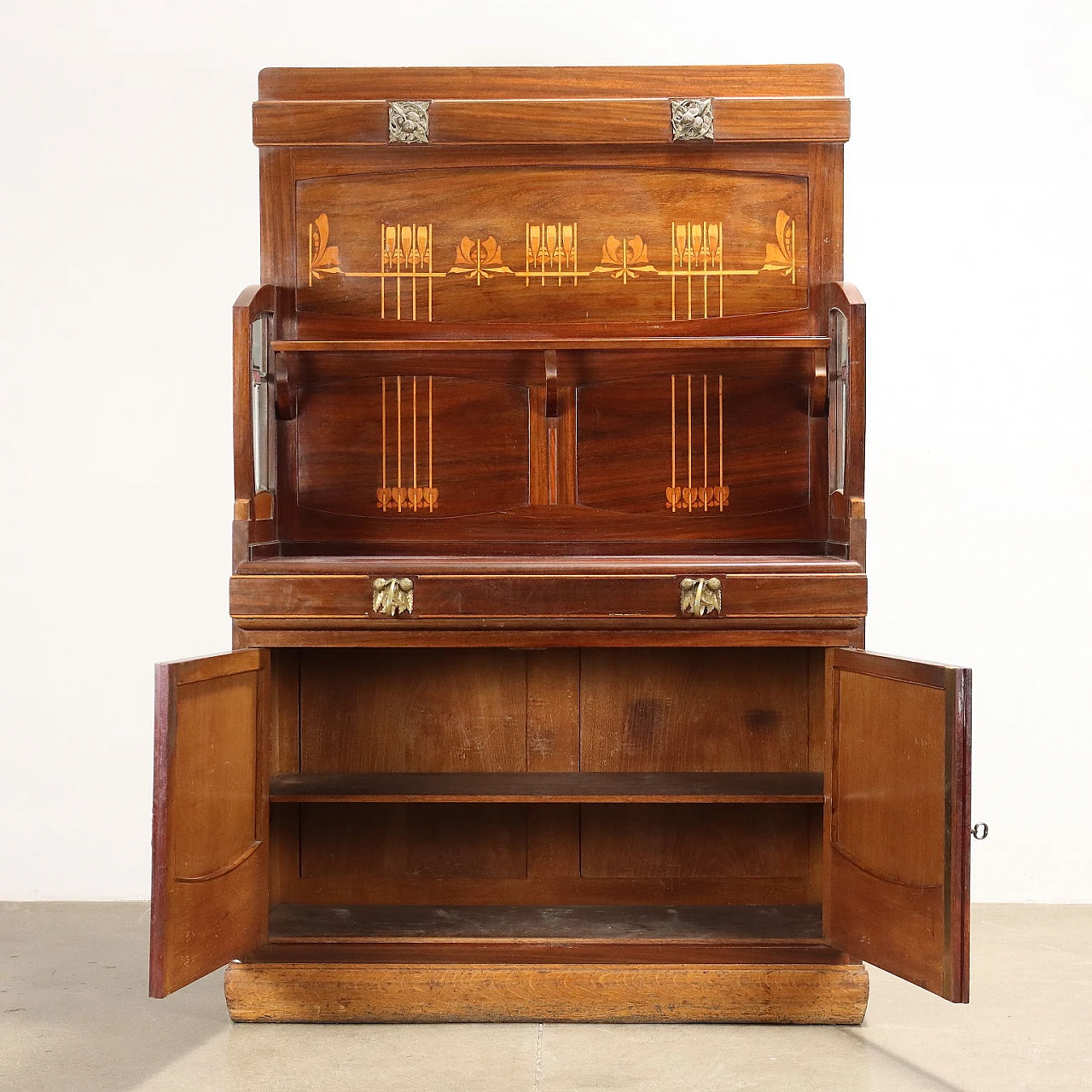 Mahogany sideboard with riser by Fabbrica Italiana di Mobili 3