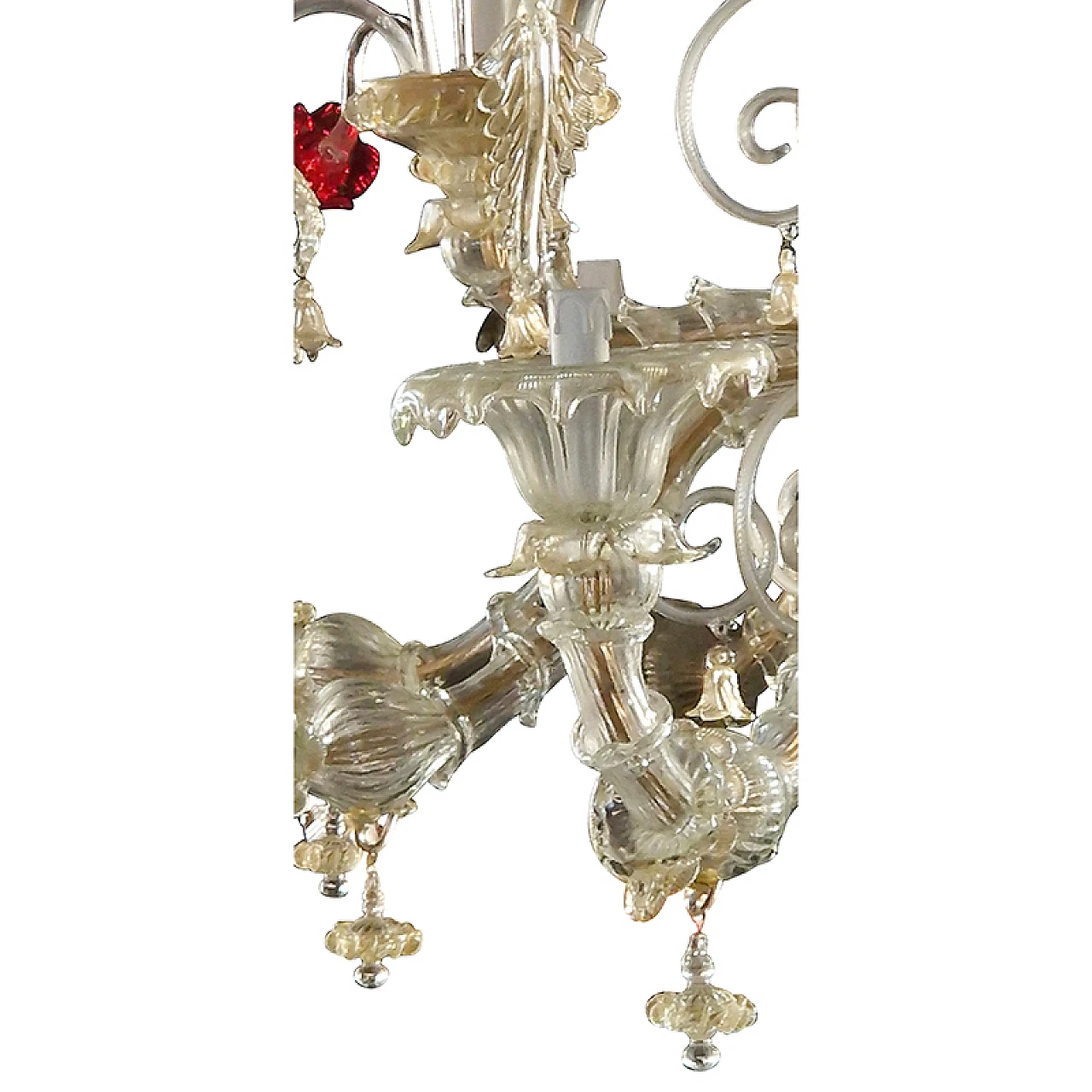 Rezzonico 16-light Murano glass chandelier, 1940s 4