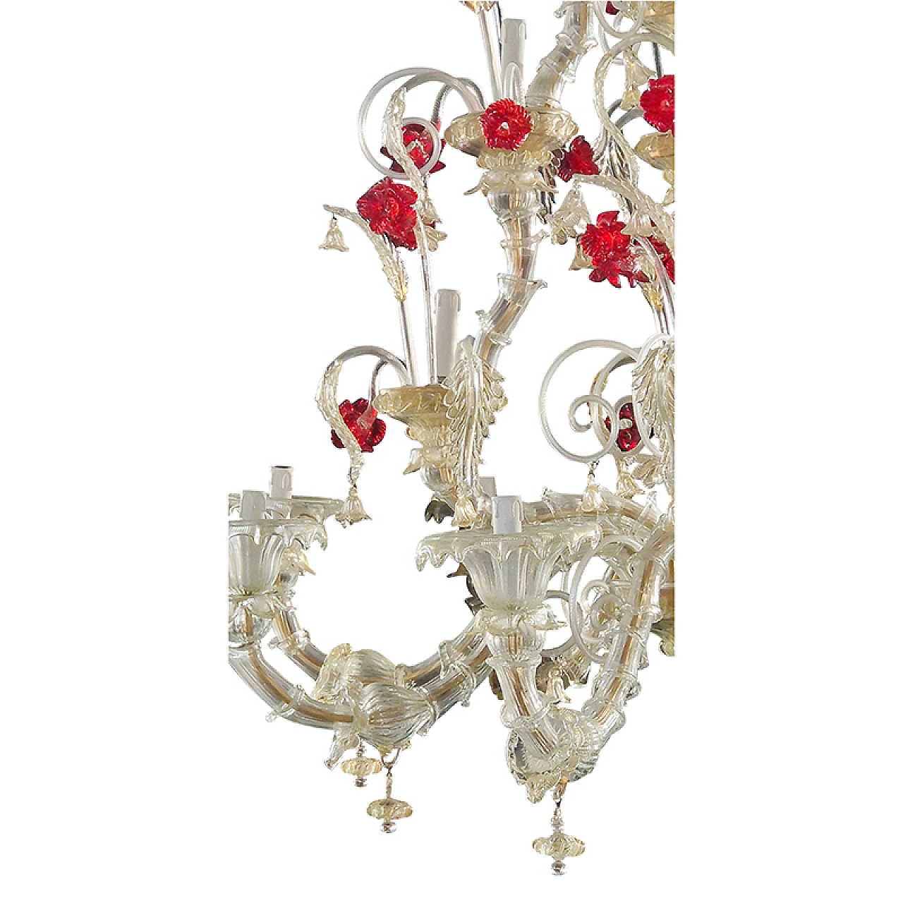 Rezzonico 16-light Murano glass chandelier, 1940s 6