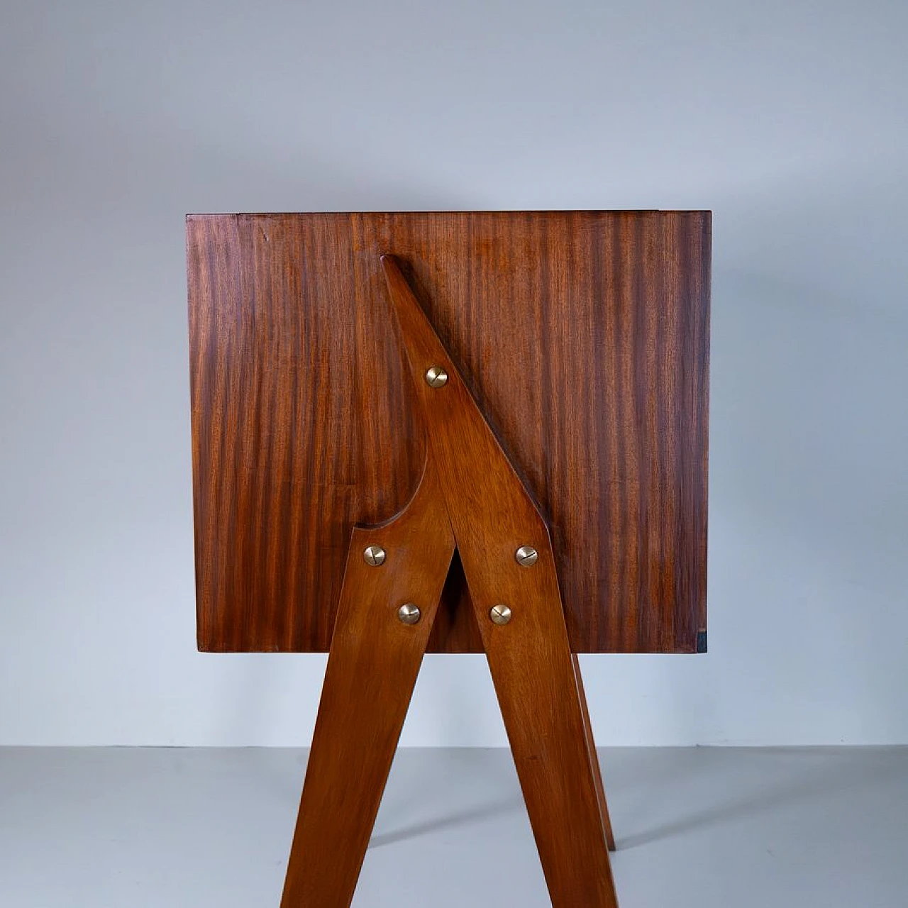 Credenza con vetrina in legno e vetro di R. Scaltritti, anni '50 7