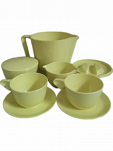 Plastic travel breakfast service, 1970s