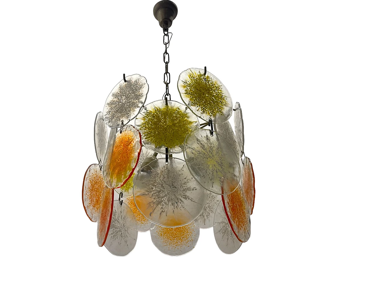 Murano glass Fiocchi di Neve chandelier by Vistosi, 1960s 1