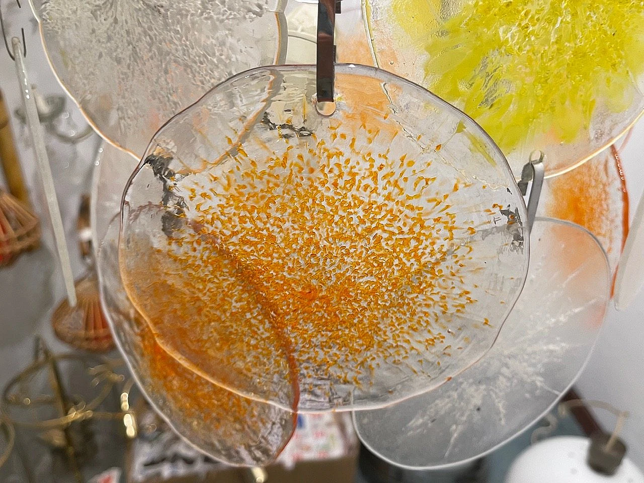 Murano glass Fiocchi di Neve chandelier by Vistosi, 1960s 7