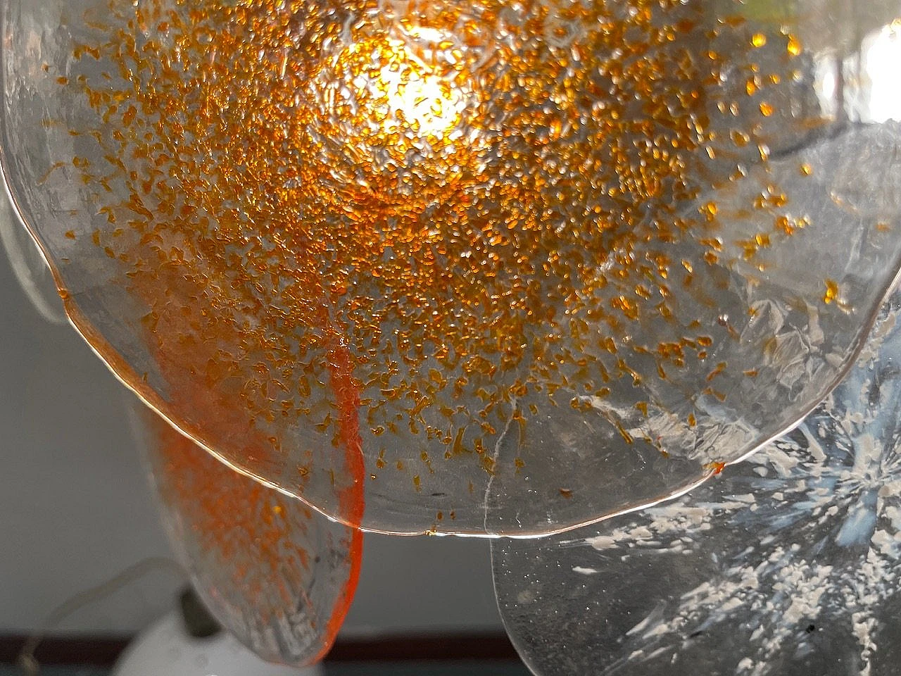 Murano glass Fiocchi di Neve chandelier by Vistosi, 1960s 9