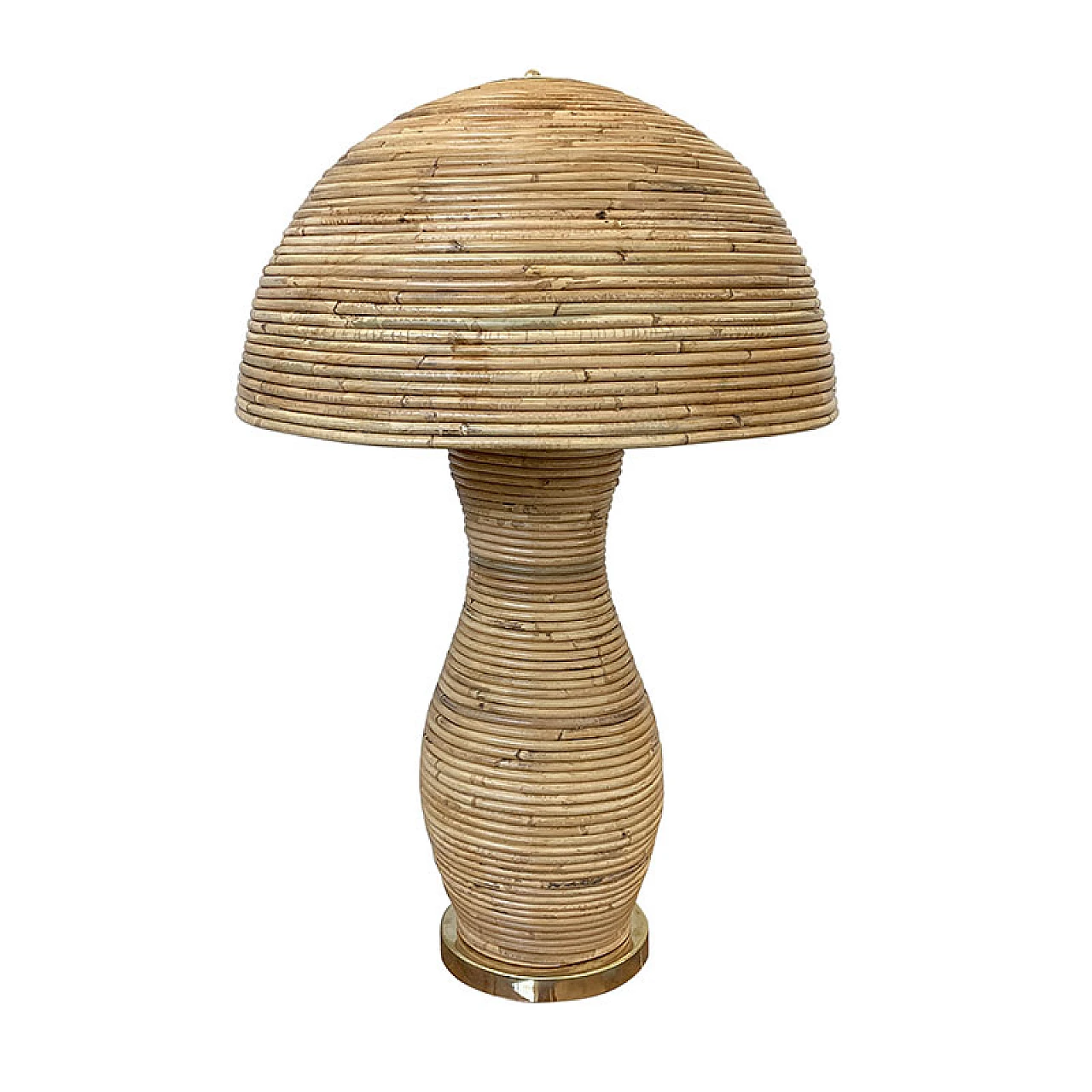 Coppia di lampade da tavolo in bambù, anni '70 7