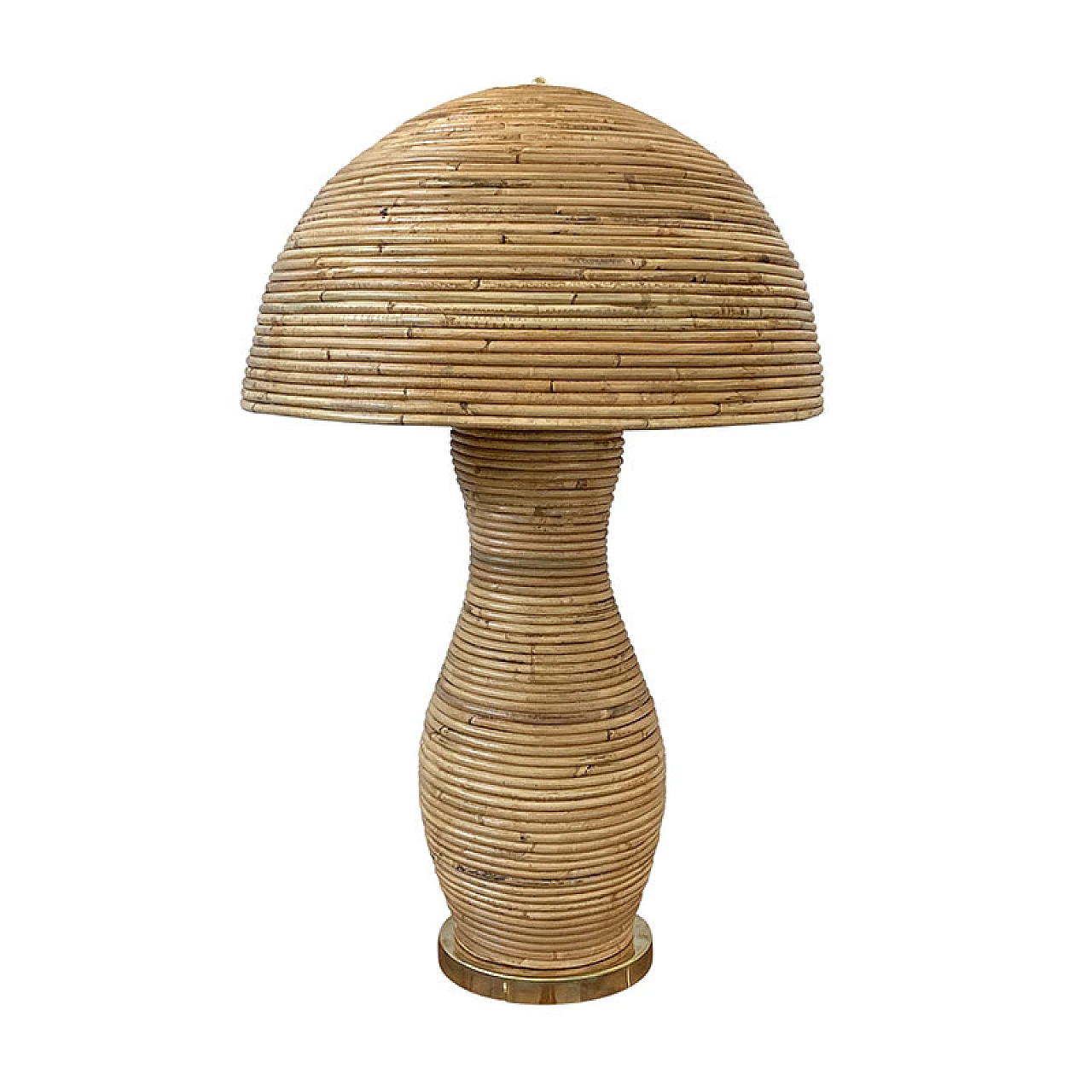 Coppia di lampade da tavolo in bambù, anni '70 8