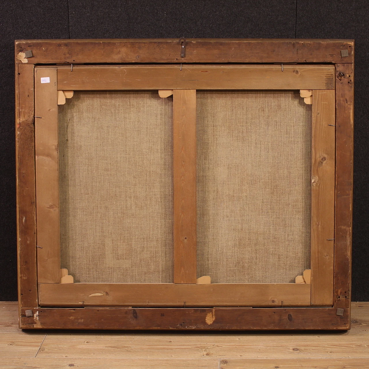 Cristo adorato da angeli e santo, dipinto a olio su tela, '600 8