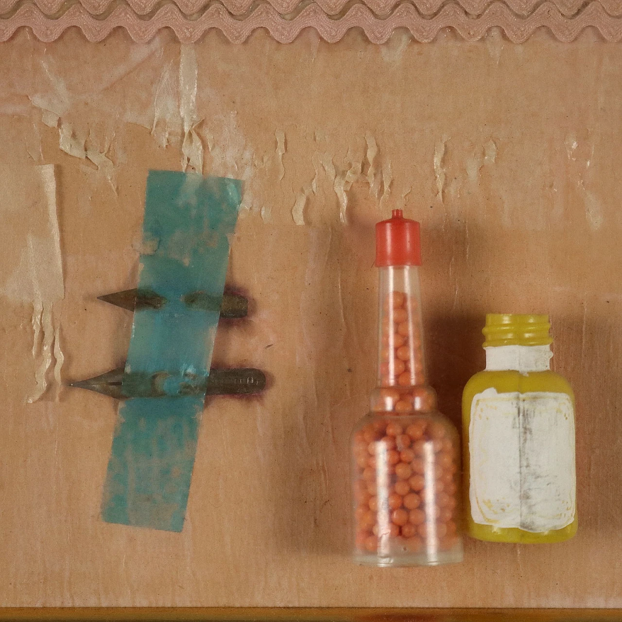 Milvia Maglione, composizione a tecnica mista su carta e cartone, 1961 5