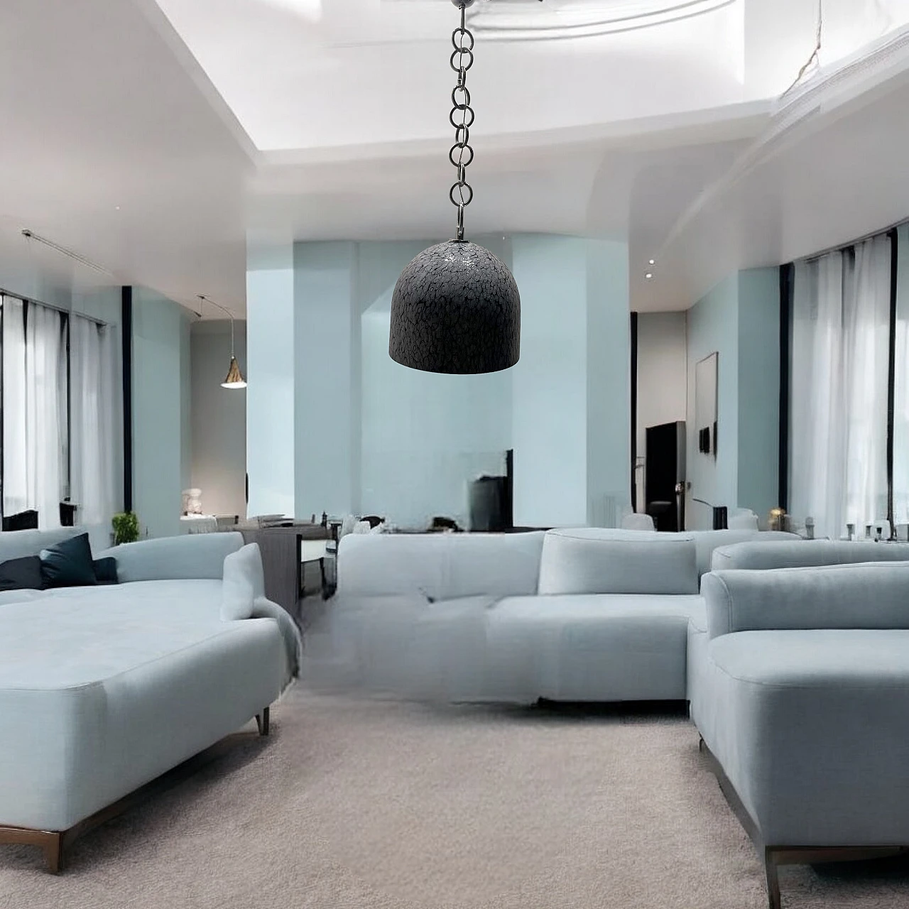 Neverrino chandelier in Murano glass by Gae Aulenti, 1970s 3