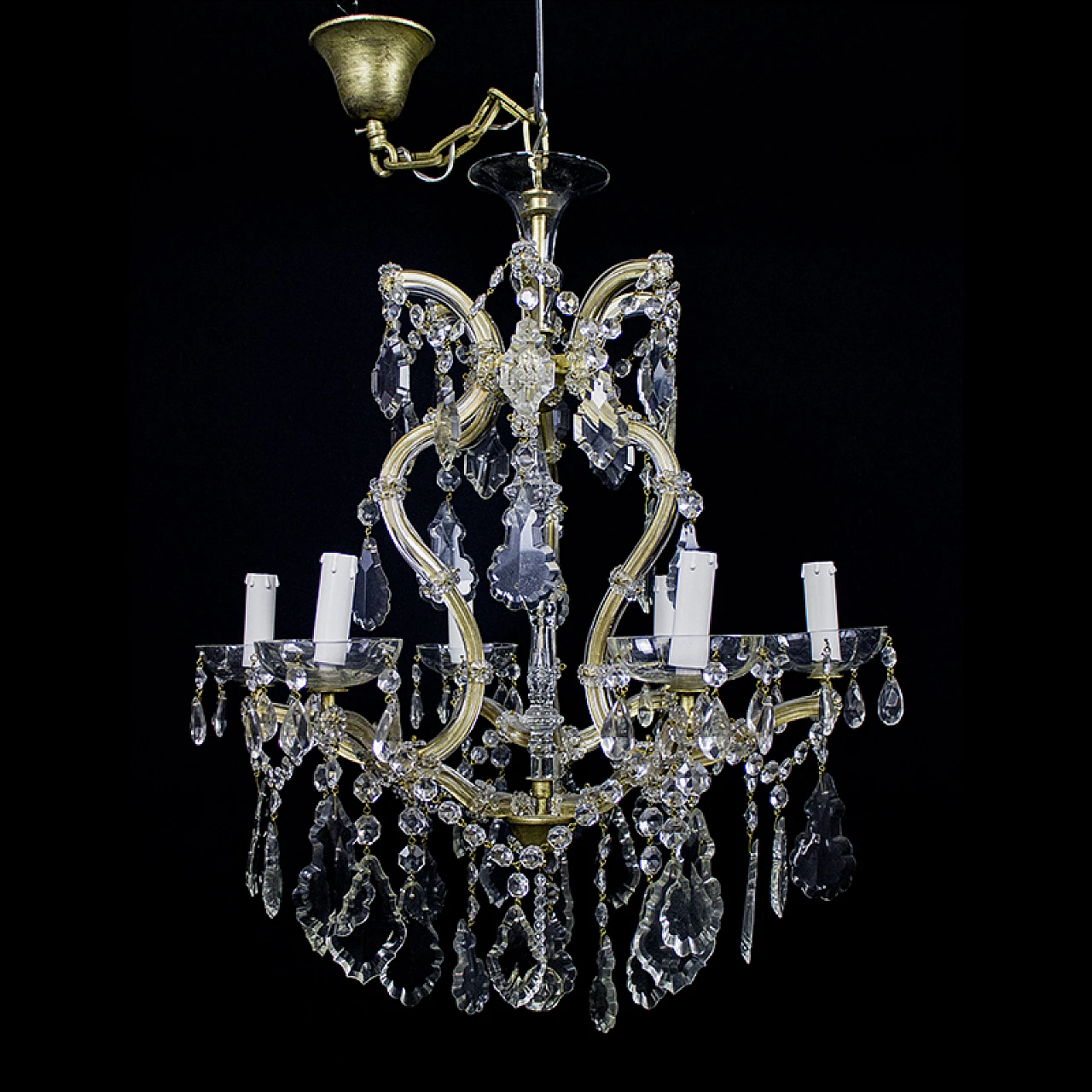 Maria Theresa style Bohemia crystal chandelier, 1950s 1