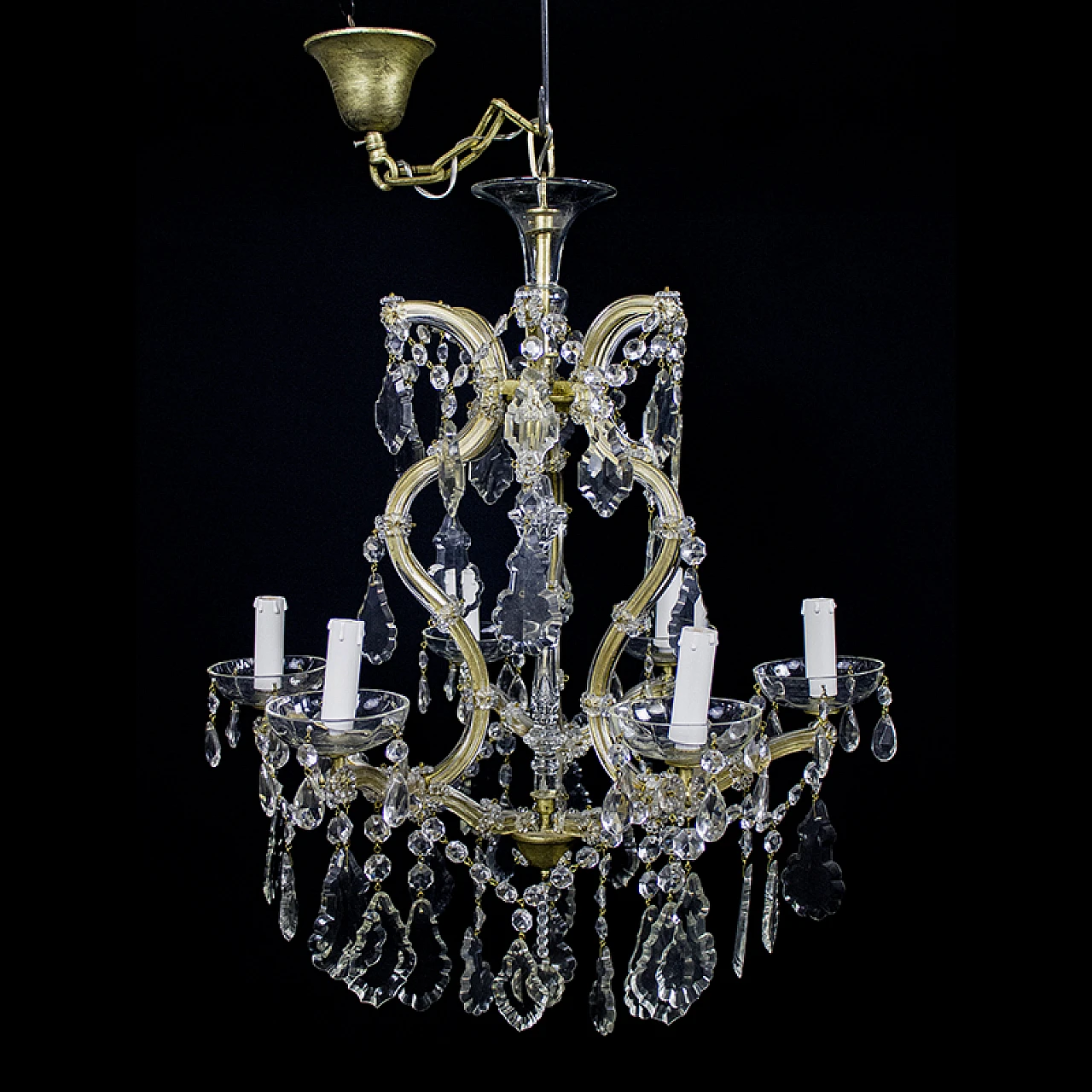 Maria Theresa style Bohemia crystal chandelier, 1950s 2