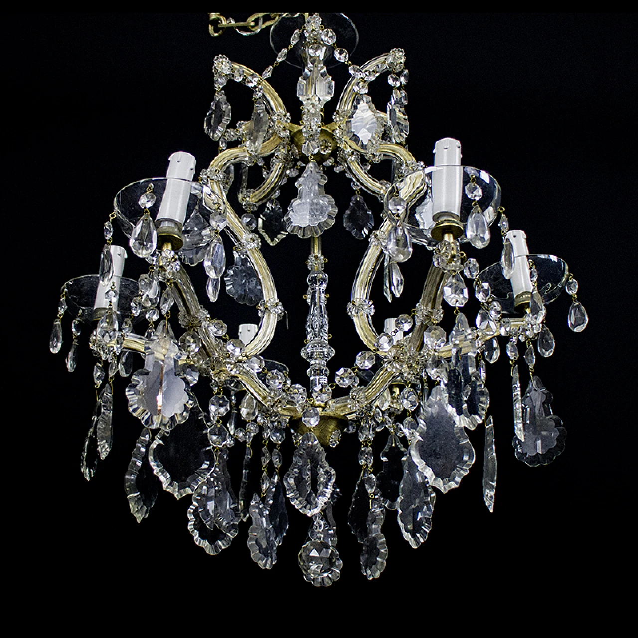 Maria Theresa style Bohemia crystal chandelier, 1950s 3