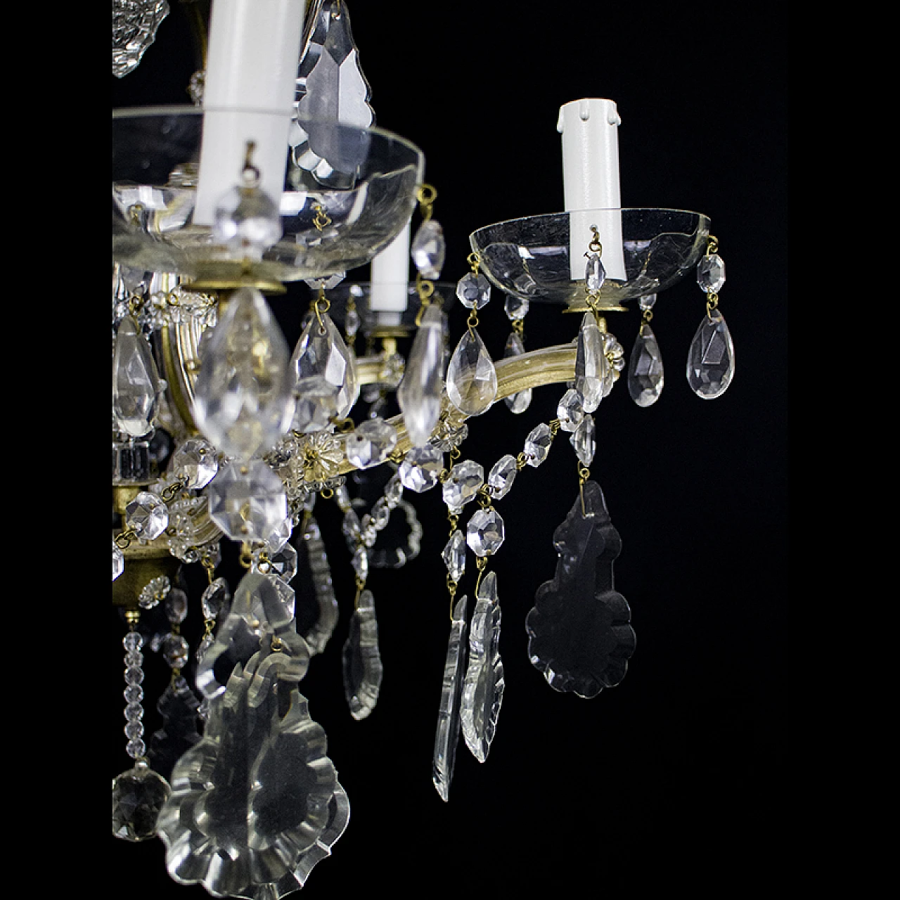 Maria Theresa style Bohemia crystal chandelier, 1950s 4