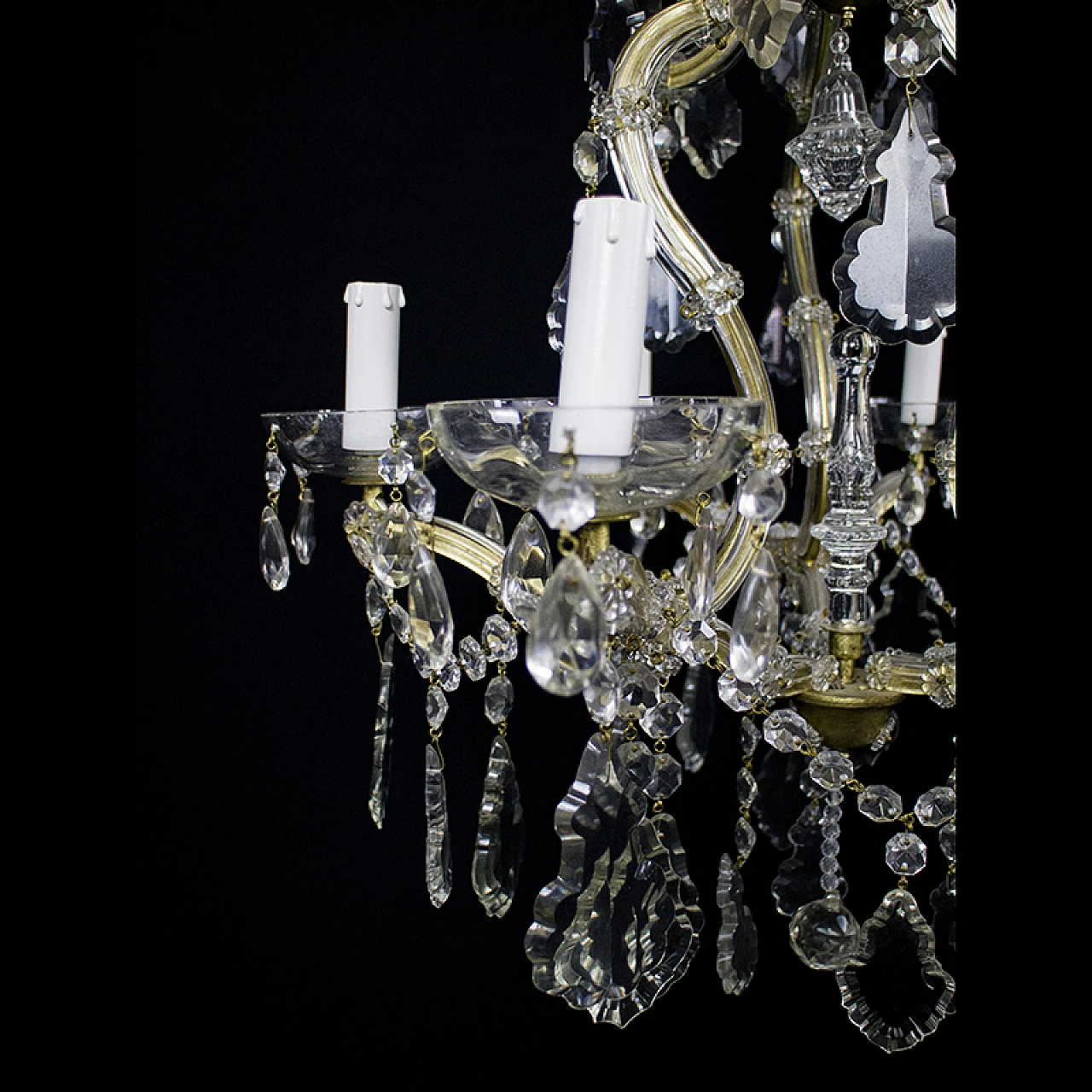 Maria Theresa style Bohemia crystal chandelier, 1950s 5