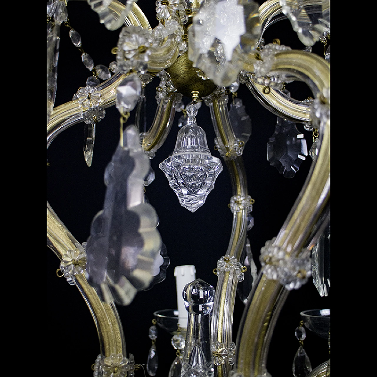 Maria Theresa style Bohemia crystal chandelier, 1950s 8