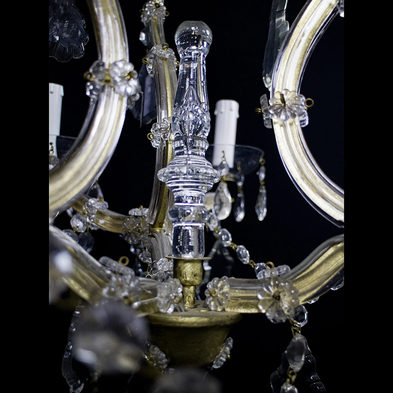Maria Theresa style Bohemia crystal chandelier, 1950s 9