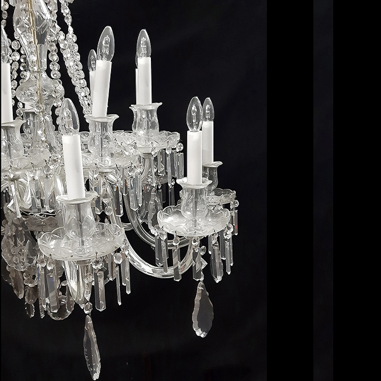Eighteen-lights chandelier in Murano glass, early 20th century 2