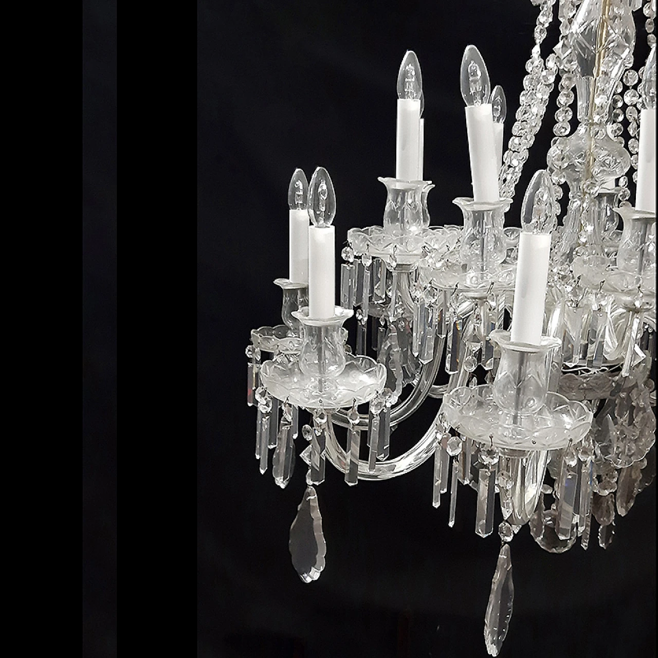 Eighteen-lights chandelier in Murano glass, early 20th century 3