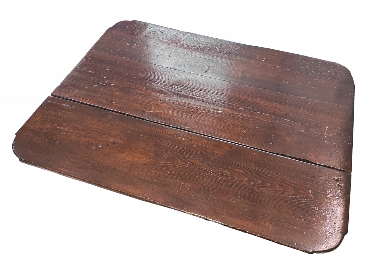 Tavolo in legno di noce allungabile con cassetti, '800 5