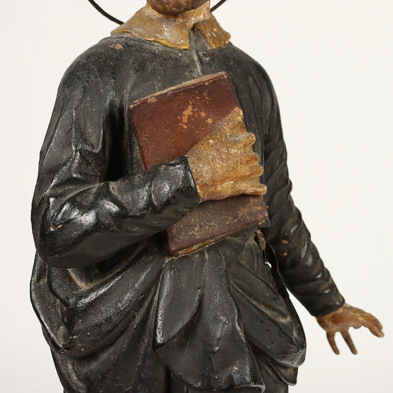 San Filippo Neri, statua lignea, '700 4