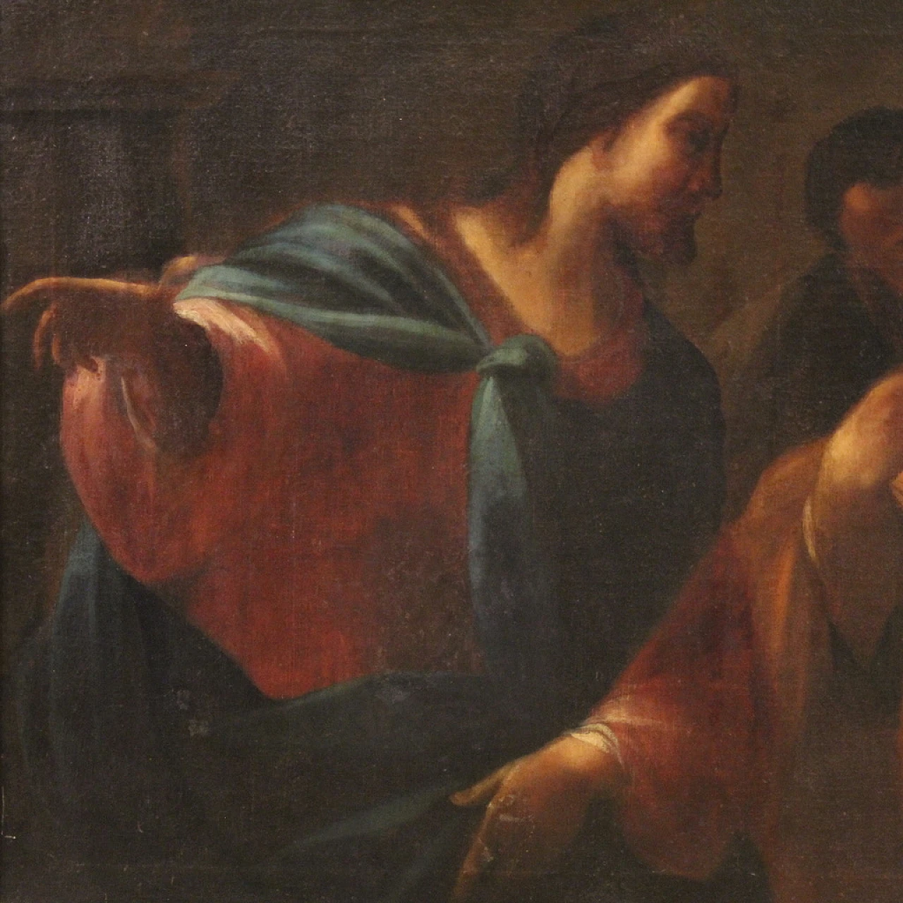 Tributo della moneta, dipinto a olio su tela, seconda metà del '600 3