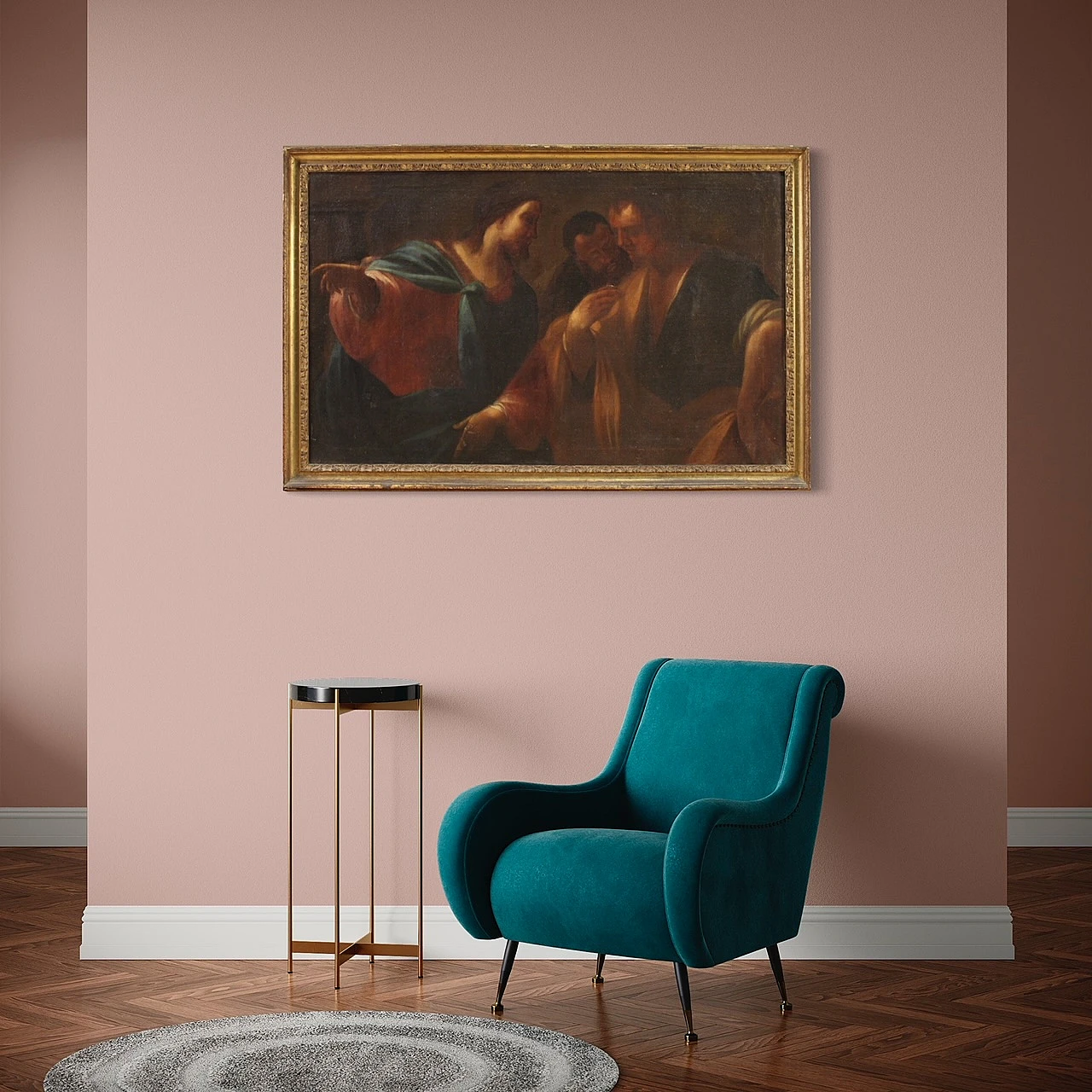 Tributo della moneta, dipinto a olio su tela, seconda metà del '600 6