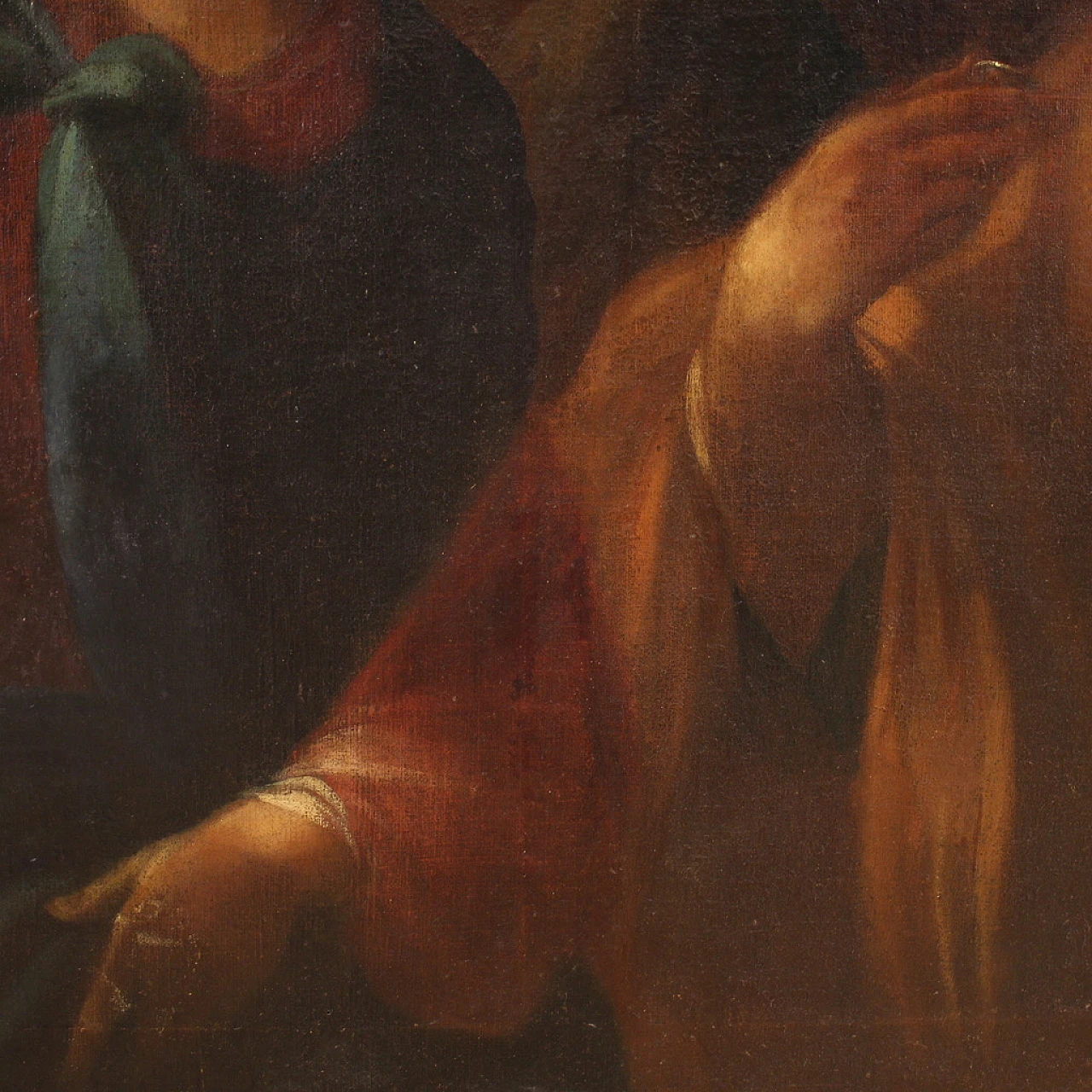 Tributo della moneta, dipinto a olio su tela, seconda metà del '600 12