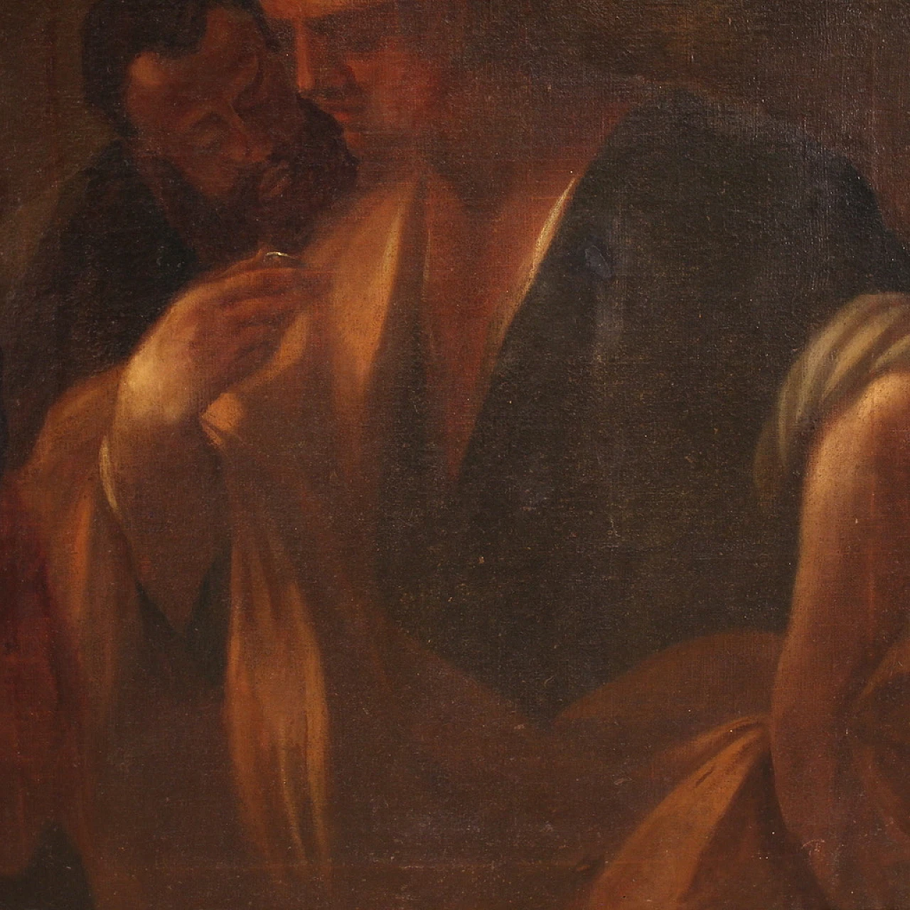 Tributo della moneta, dipinto a olio su tela, seconda metà del '600 14