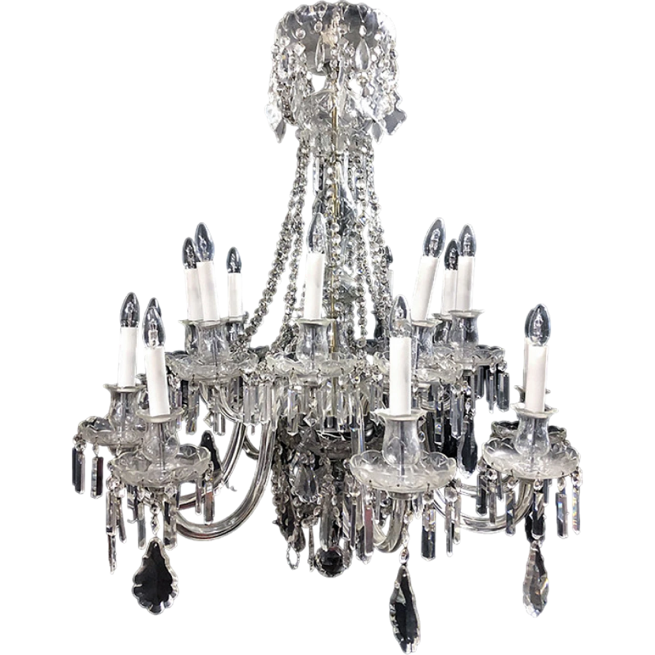 Eighteen-lights chandelier in Murano glass, early 20th century 6