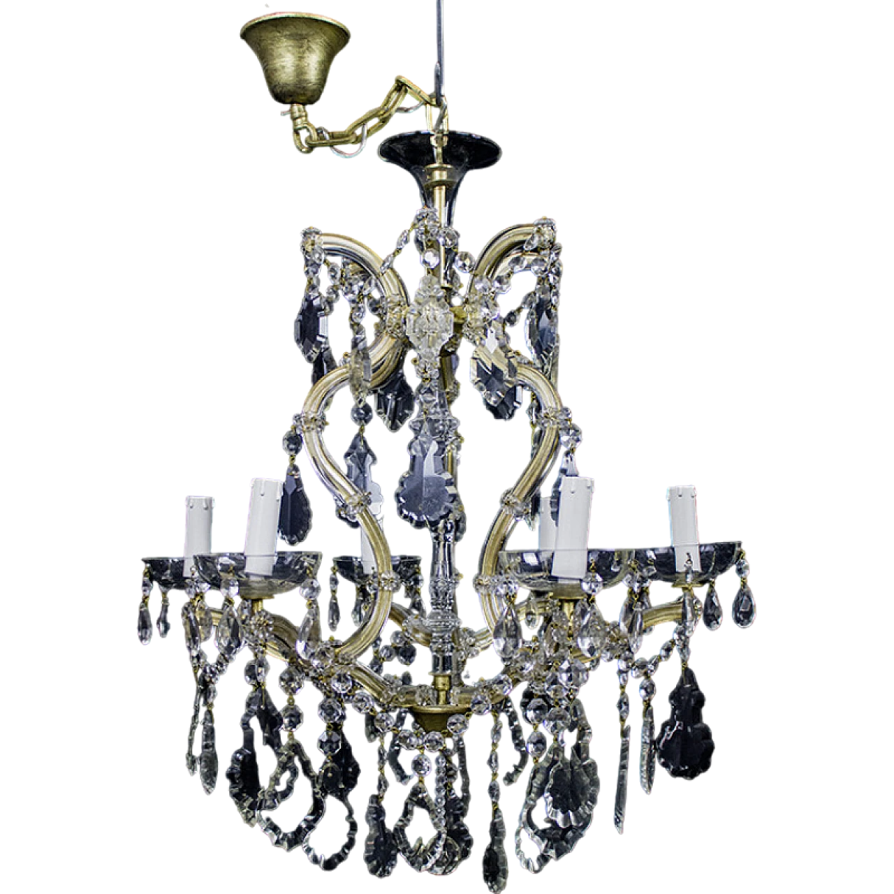 Maria Theresa style Bohemia crystal chandelier, 1950s 12
