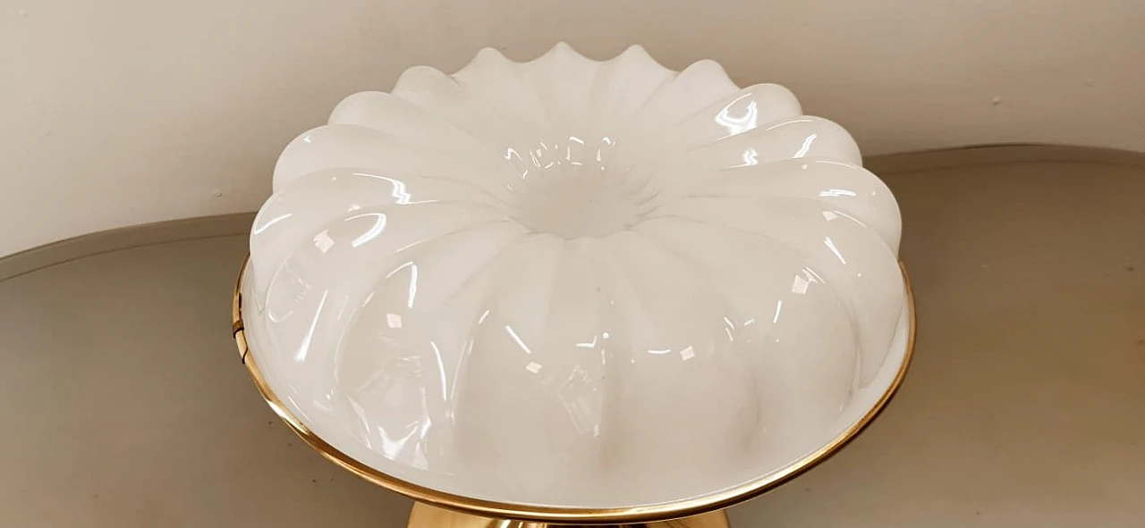 Lampada da tavolo in alluminio, ottone e plastica, anni '50 10