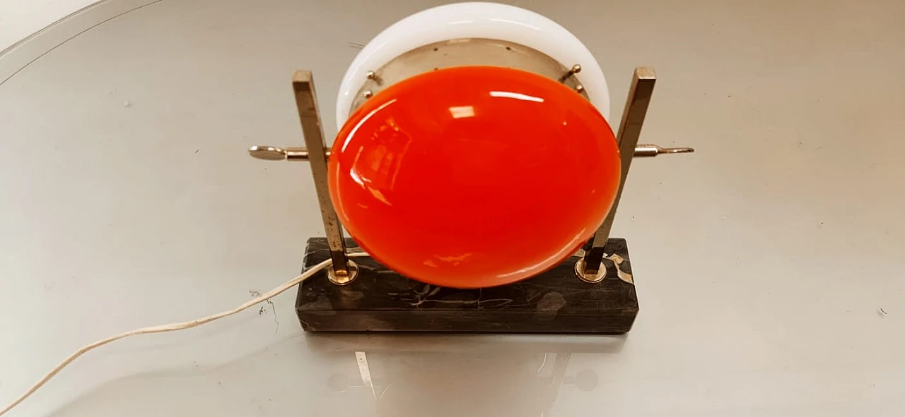 Lampada da tavolo Space Age con doppio vetro orientabile, anni '60 5