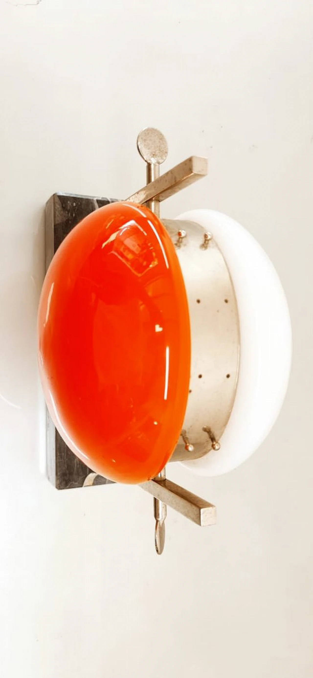 Lampada da tavolo Space Age con doppio vetro orientabile, anni '60 6