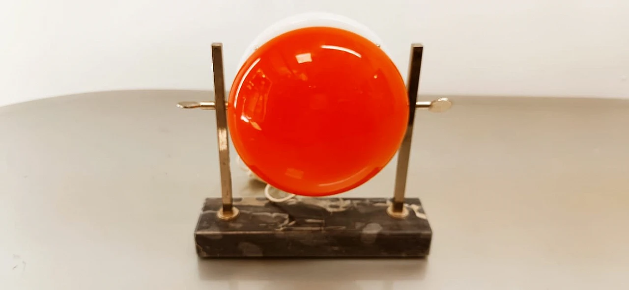 Lampada da tavolo Space Age con doppio vetro orientabile, anni '60 7