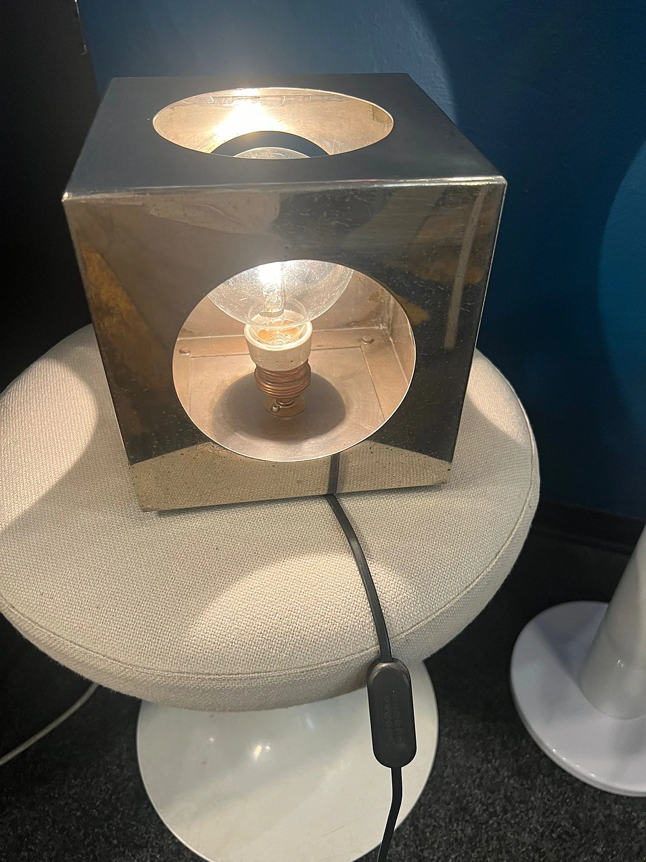 Steel wall and table lamp by Reggiani, 1970s 13