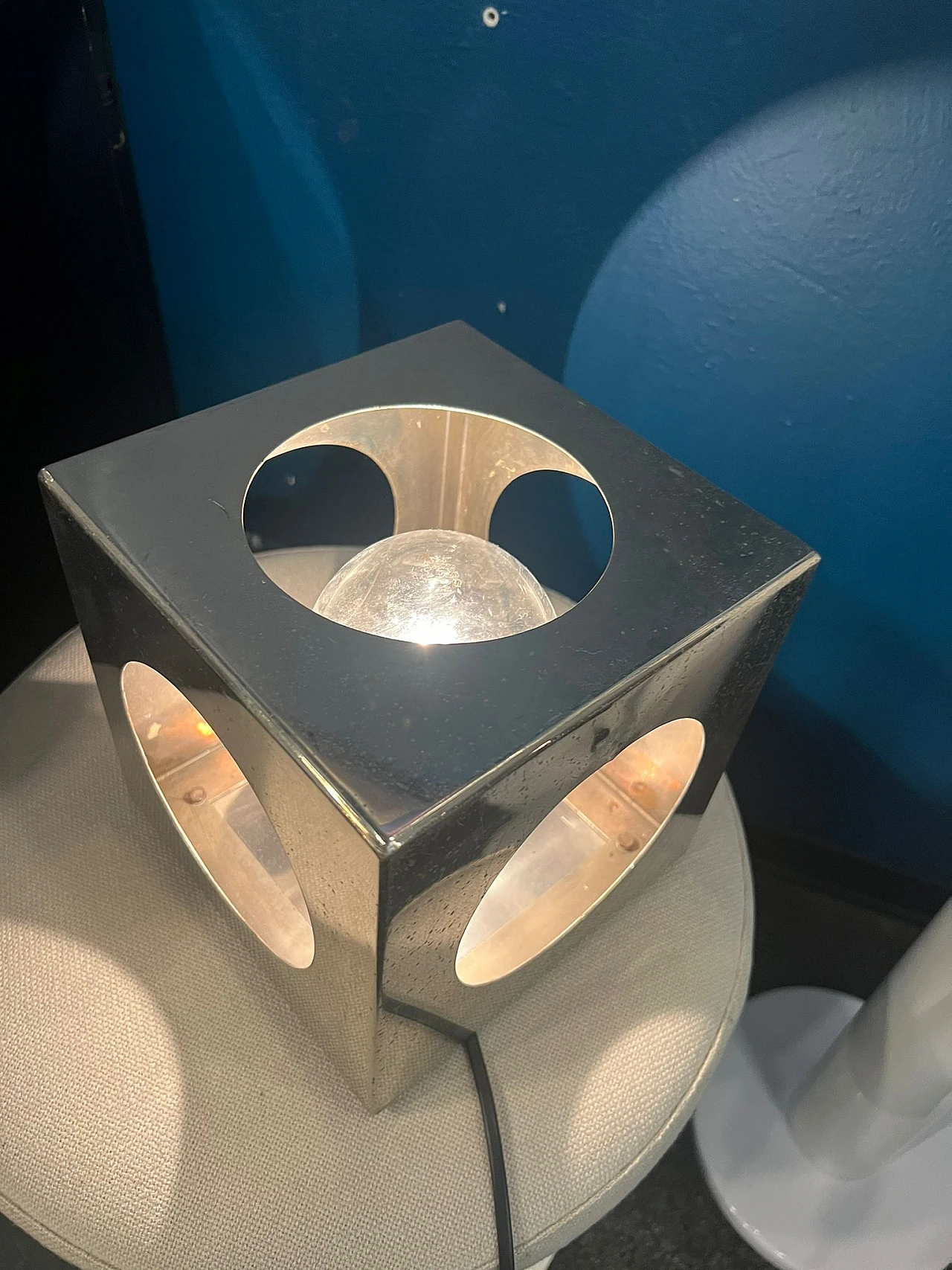 Steel wall and table lamp by Reggiani, 1970s 14