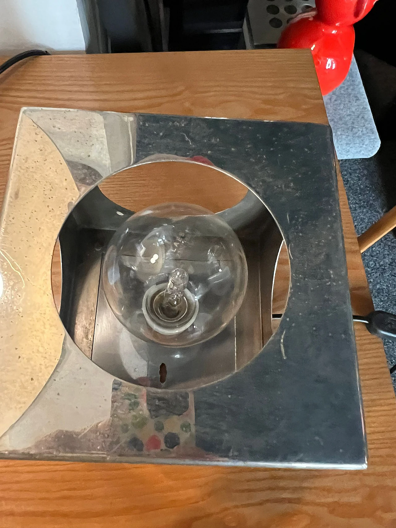 Steel wall and table lamp by Reggiani, 1970s 15