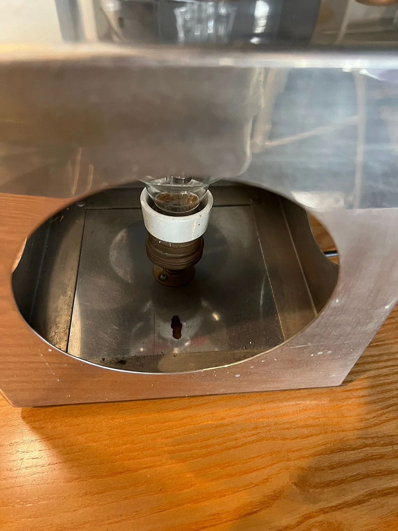 Steel wall and table lamp by Reggiani, 1970s 18