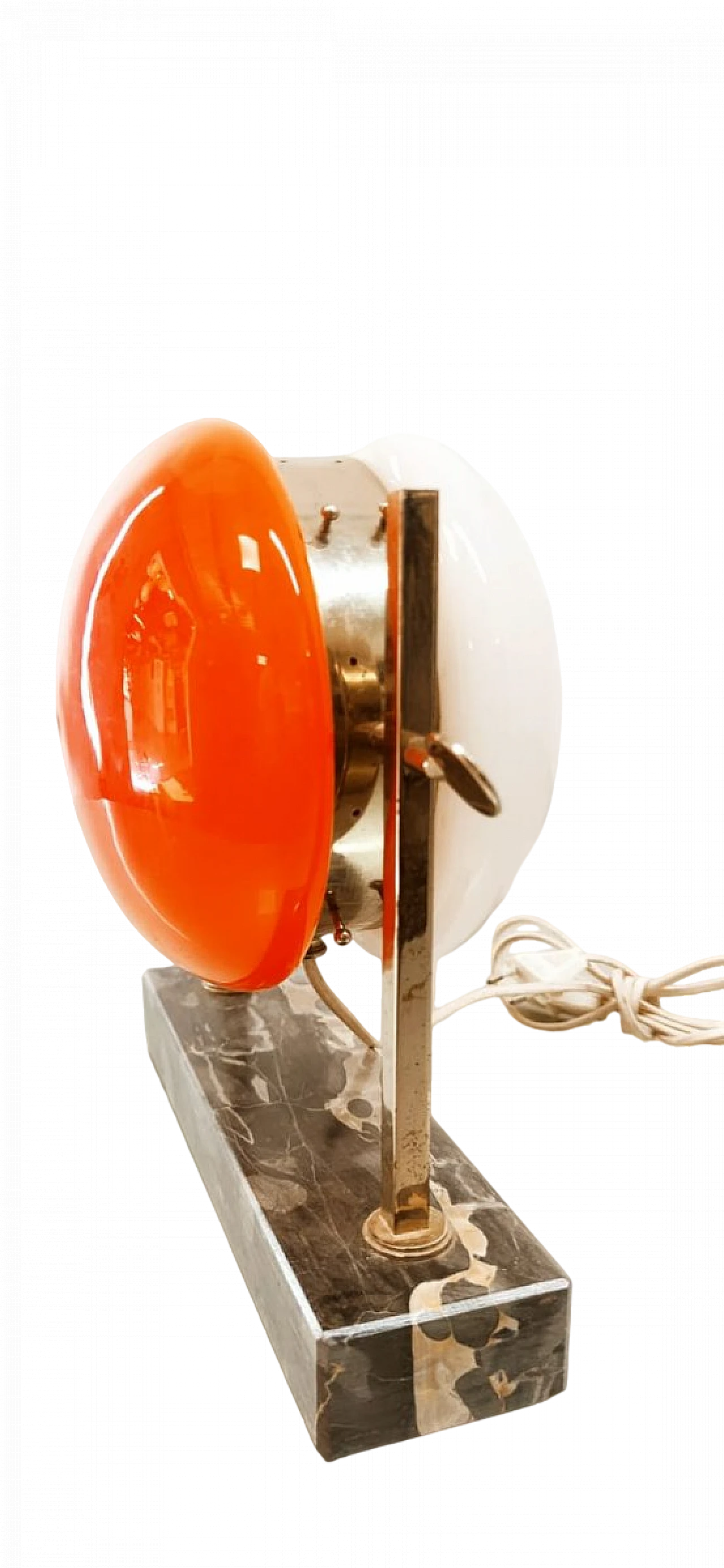 Lampada da tavolo Space Age con doppio vetro orientabile, anni '60 11