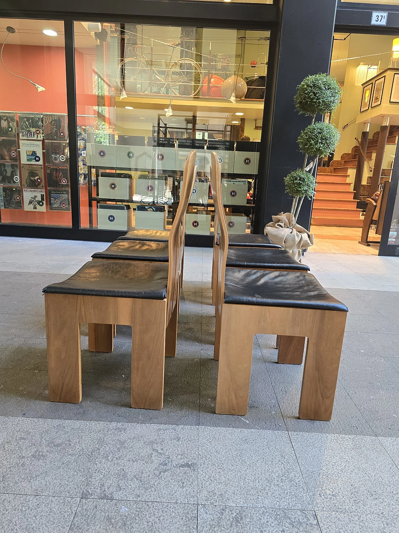 6 Sedie 1937-765 di Carlo Scarpa per Bernini, anni '70 4