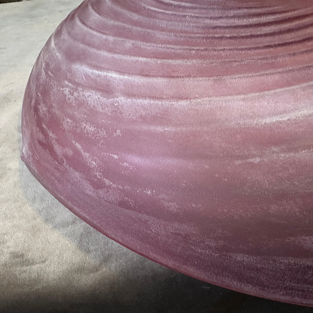 Ciotola in vetro di Murano Scavo viola di Cenedese, anni '70 13