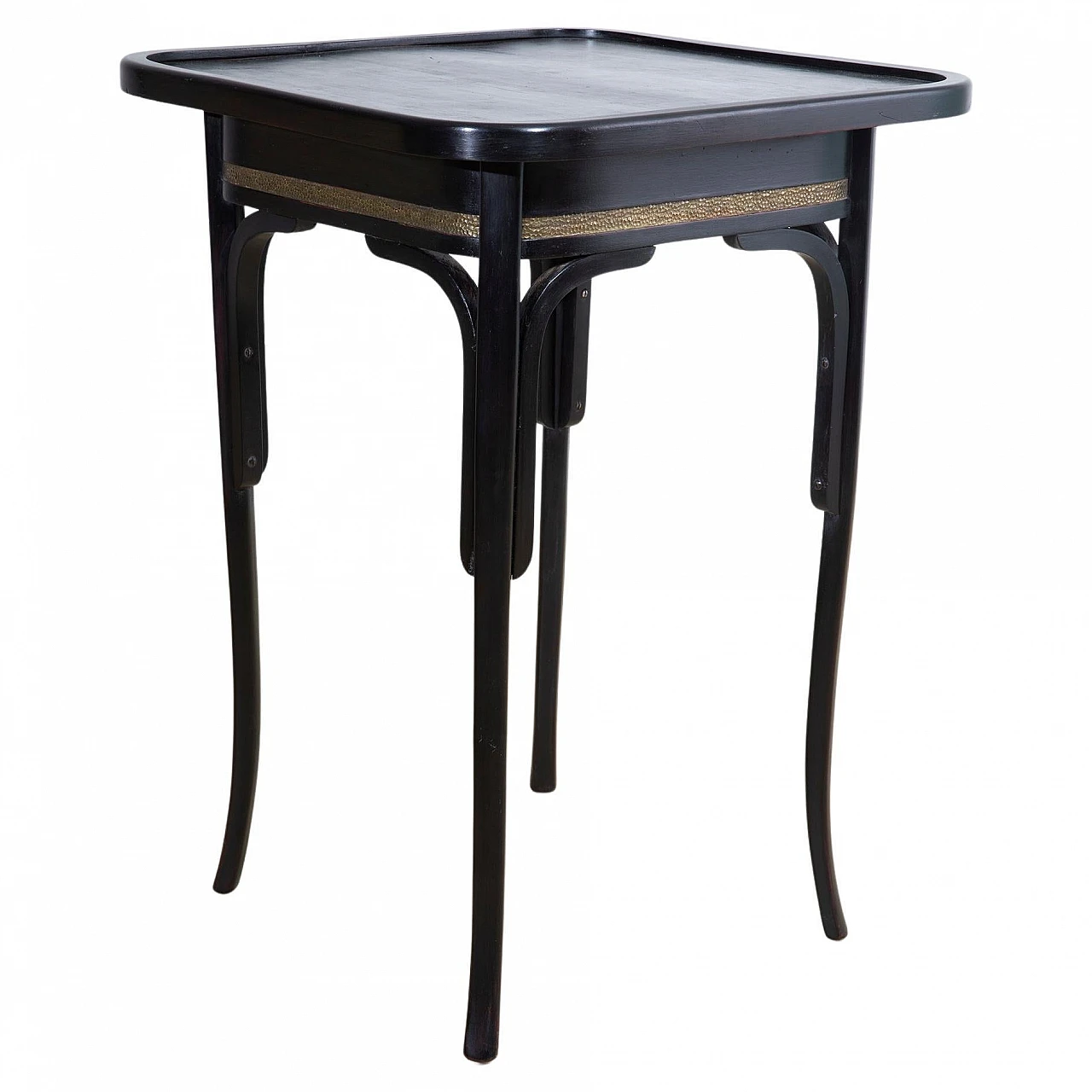 Wood & brass coffee table in O. Wagner style for Kohn & Mondus, 1902 1