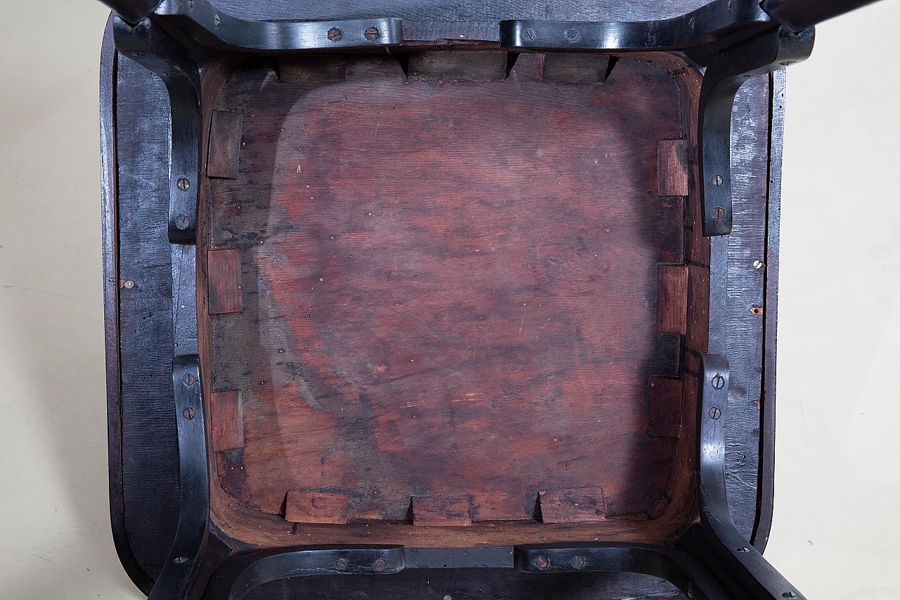 Wood & brass coffee table in O. Wagner style for Kohn & Mondus, 1902 7