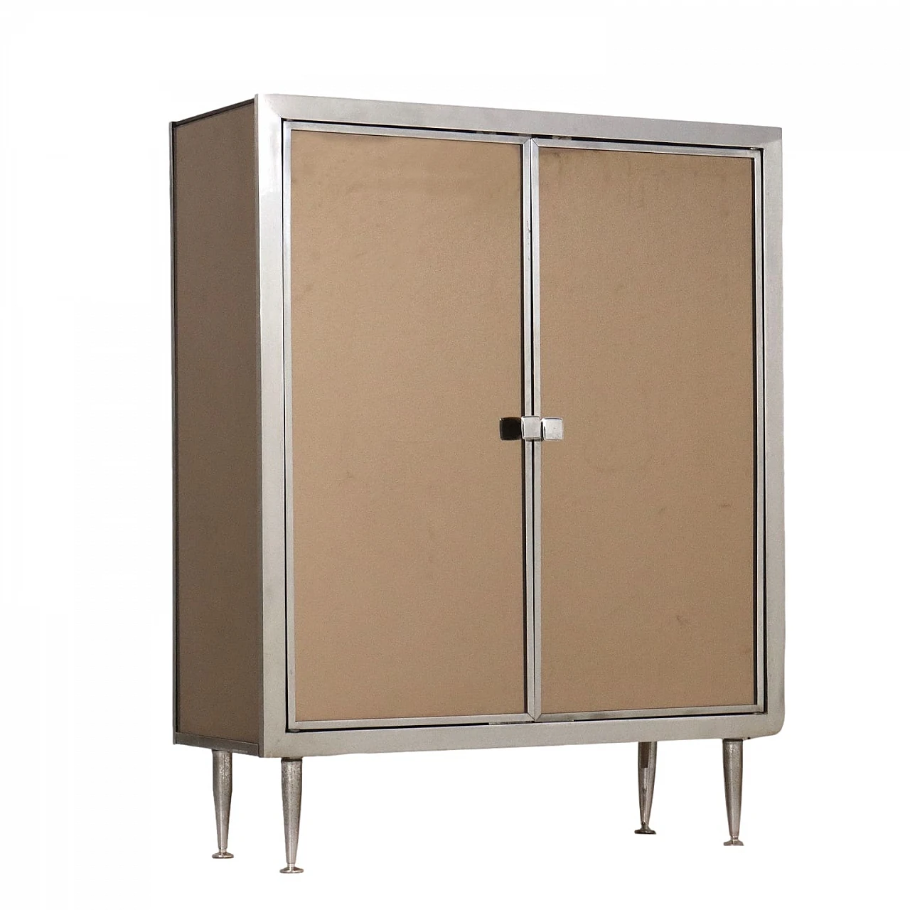 Mirrored cabinet with chromed metal structure, 1960s 1