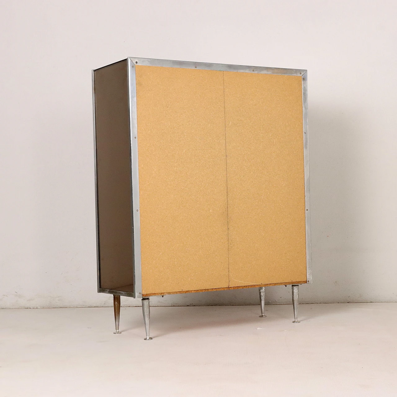 Mirrored cabinet with chromed metal structure, 1960s 7